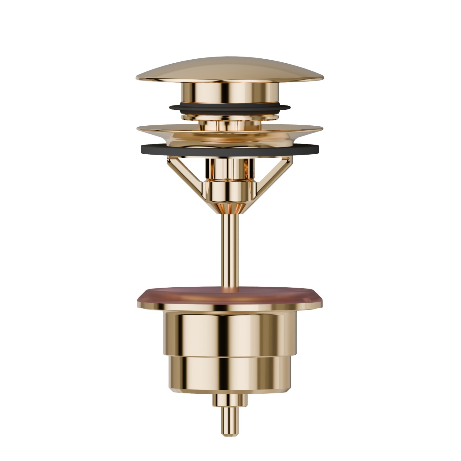 1”1/4 press-button and overflow drain - finish PVD Glossy Gold