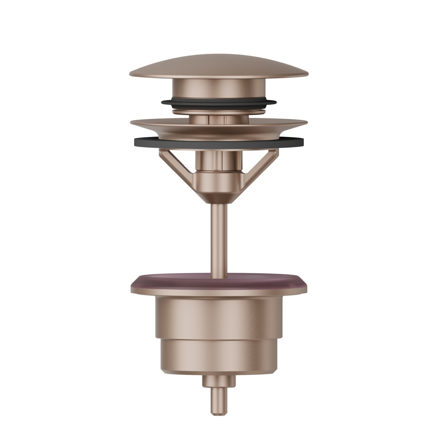 1”1/4 press-button and overflow drain - finish Copper Satin