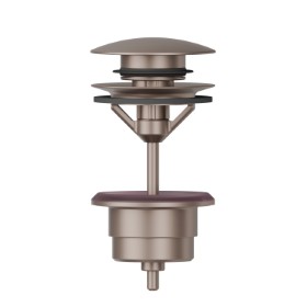 1”1/4 press-button and overflow drain - finish Copper Glossy