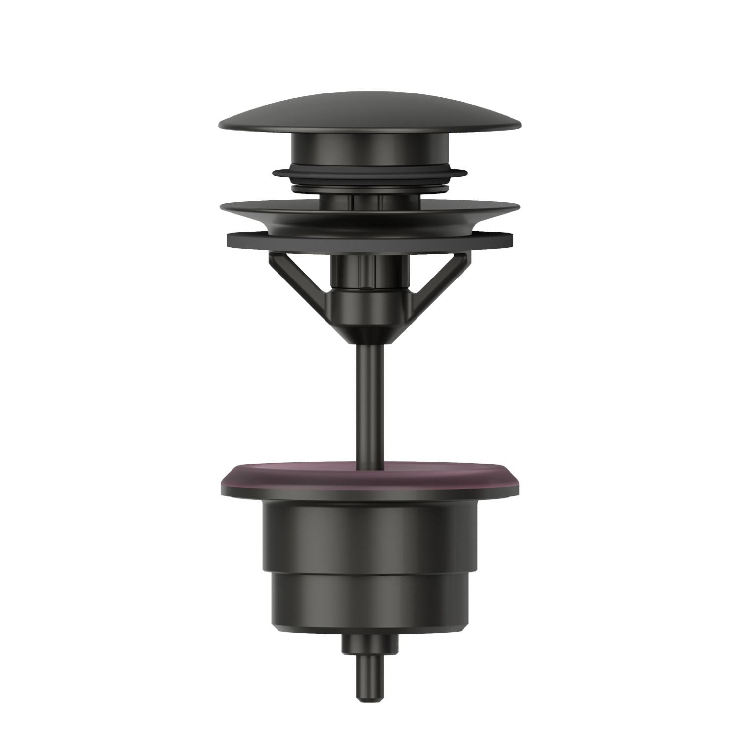 1”1/4 press-button and overflow drain - finish Carbon Satin