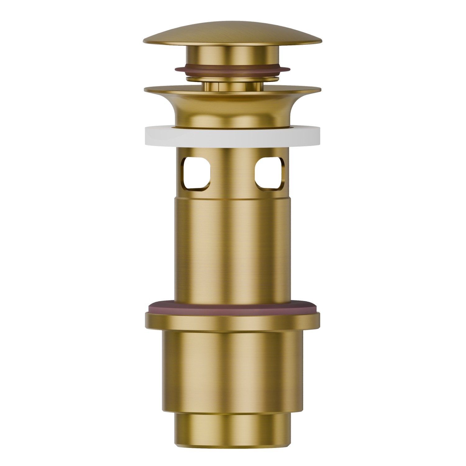 1”1/4 press-button and overflow drain - finish PVD Brushed Gold