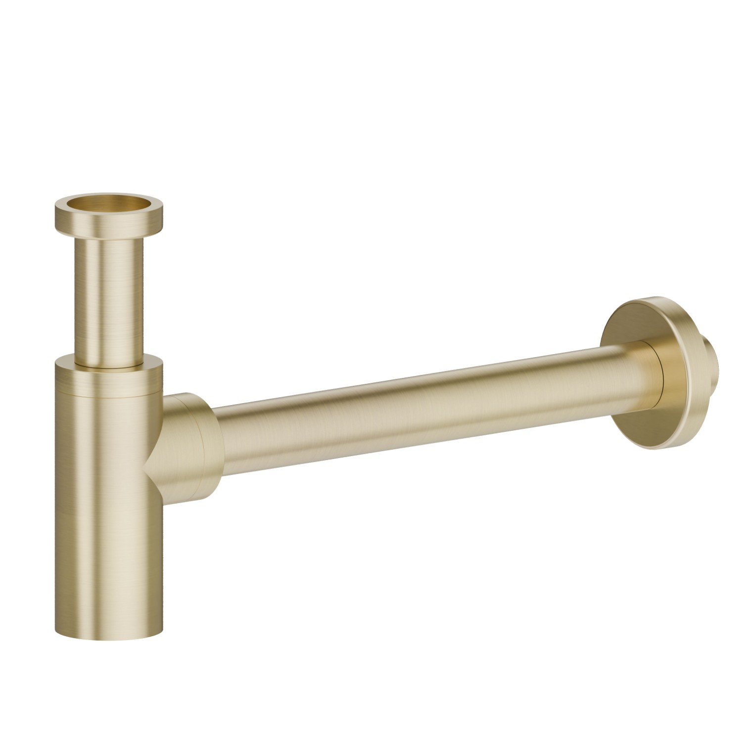 Stainless steel checking trap for basin. Adjustable height and fast connection - finish PVD Brushed Gold