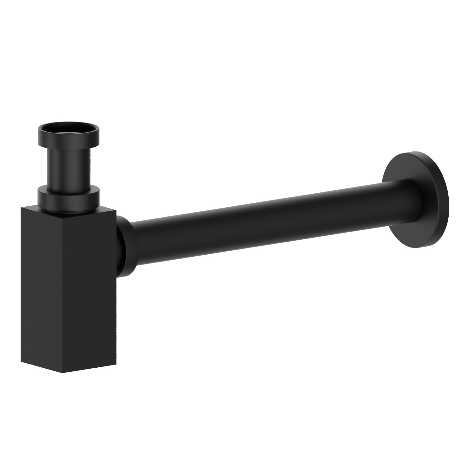 Checking trap for basin, without drain, adjustable height - finish Matt Black