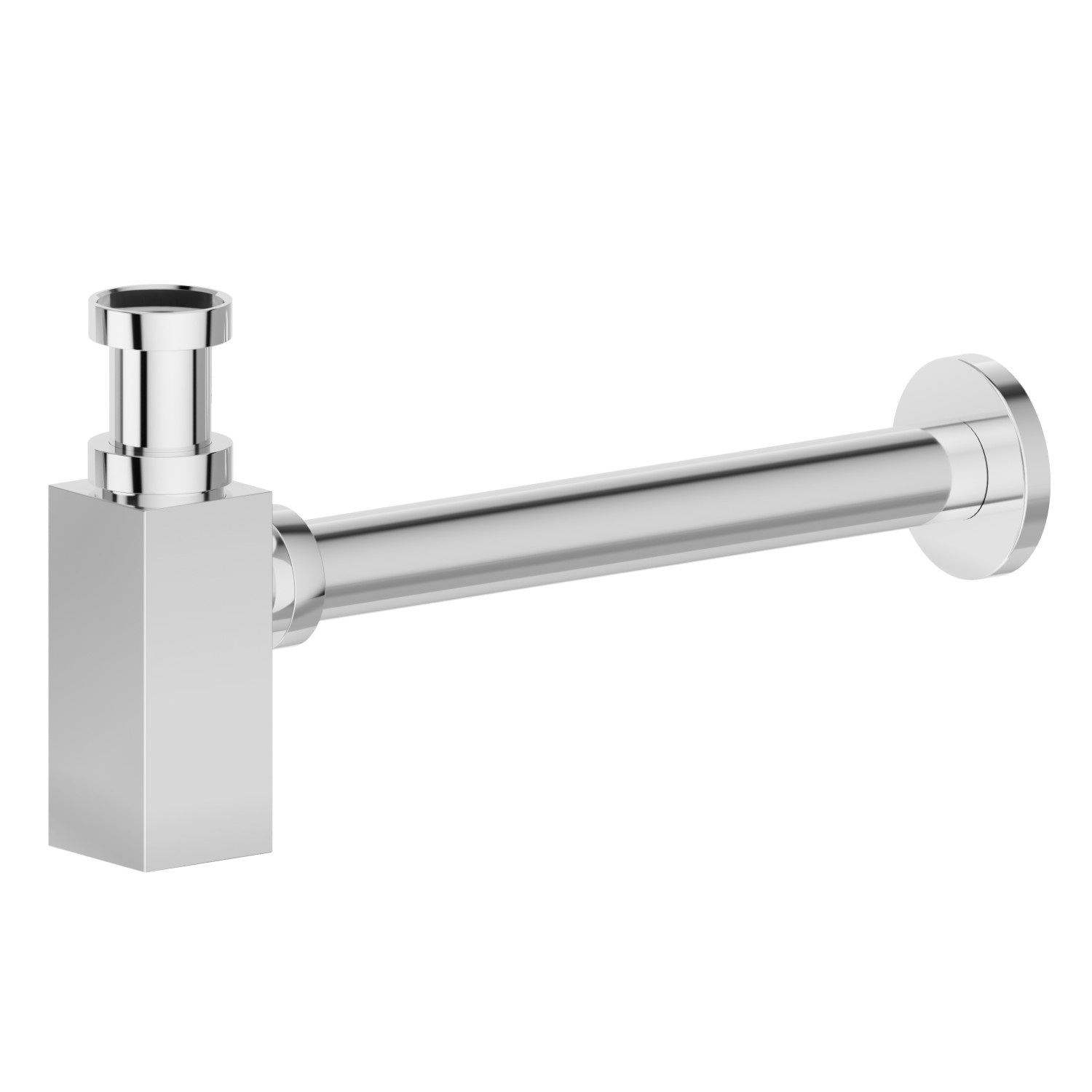 Sifone ispezionabile, senza piletta, per lavabo. Altezza regolabile - finitura Cromo