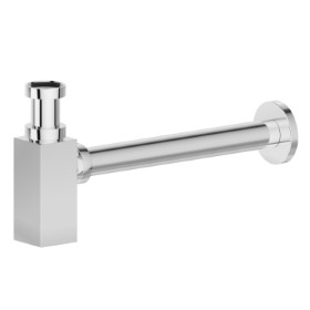 Sifone ispezionabile, senza piletta, per lavabo. Altezza regolabile - finitura Cromo