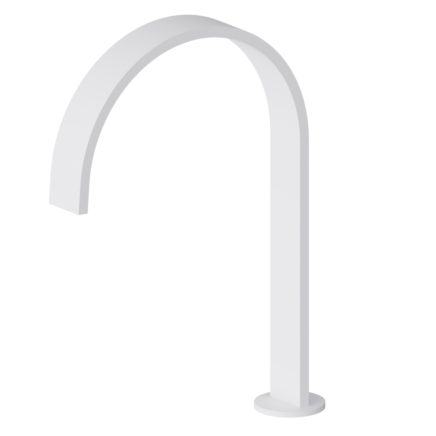Deck mounted spout for electronic separate control - finish Matt White