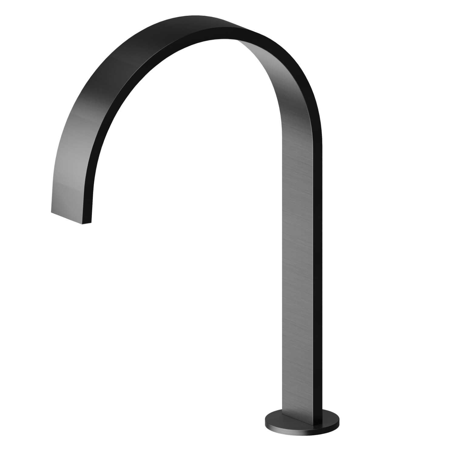 Deck mounted spout for electronic separate control - finish PVD Brushed Gun Metal