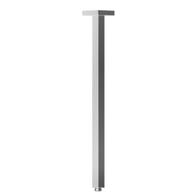 Braccio soffione a soffitto, quadro, in ottone.
L=500 mm. - finitura Cromo