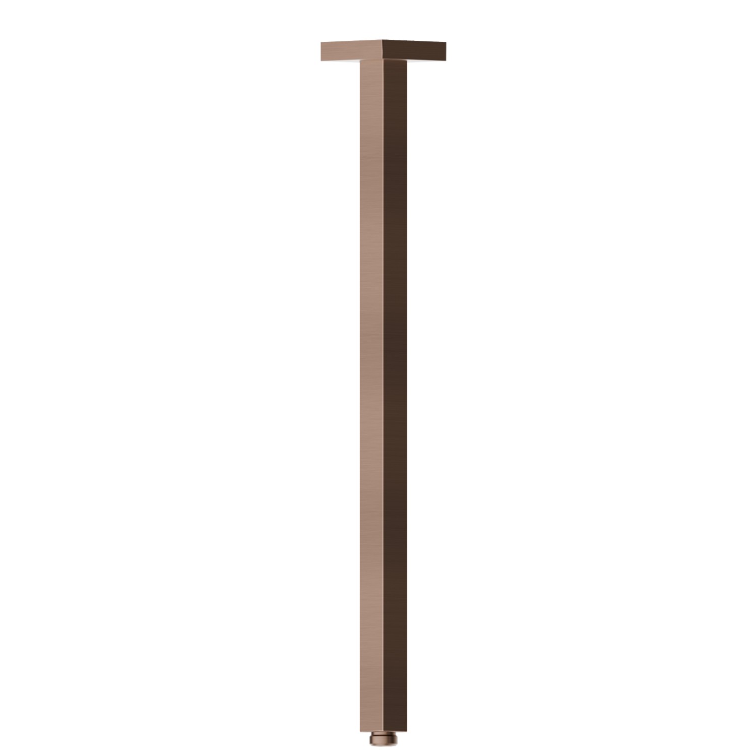 Ceiling-mounted shower arm, squared, in brass - finish PVD Brushed Copper Bronze