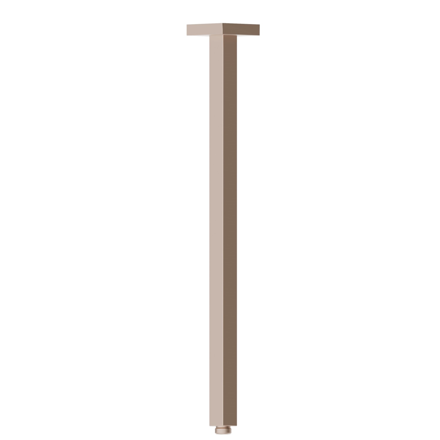Braccio soffione a soffitto, quadro, in ottone.
L=500 mm. - finitura Copper Satin