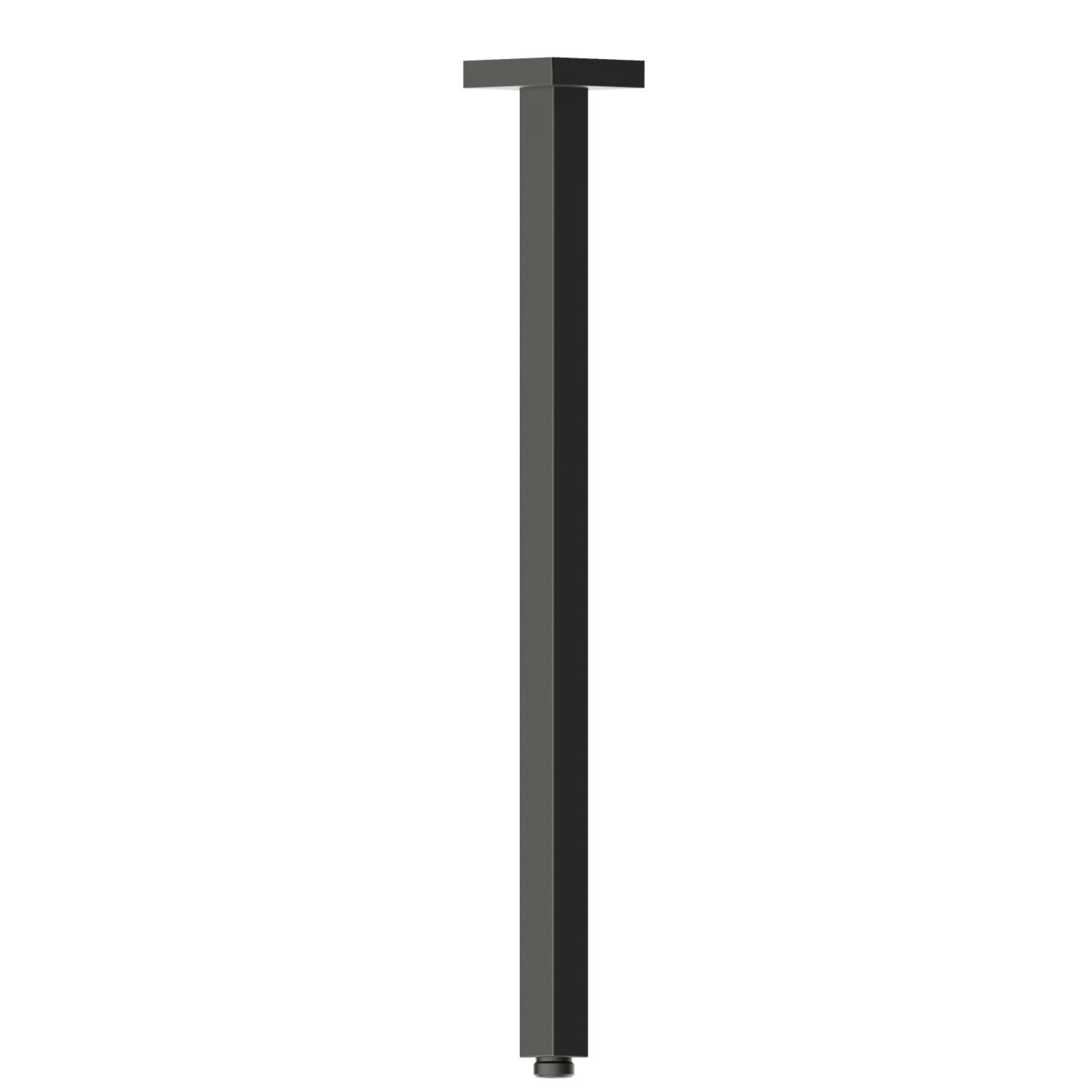 Ceiling-mounted shower arm, squared, in brass - finish Carbon Satin