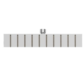 Soffione in acciaio, getto a pioggia.
H. 2 mm. 300x300 mm. - finitura Cromo