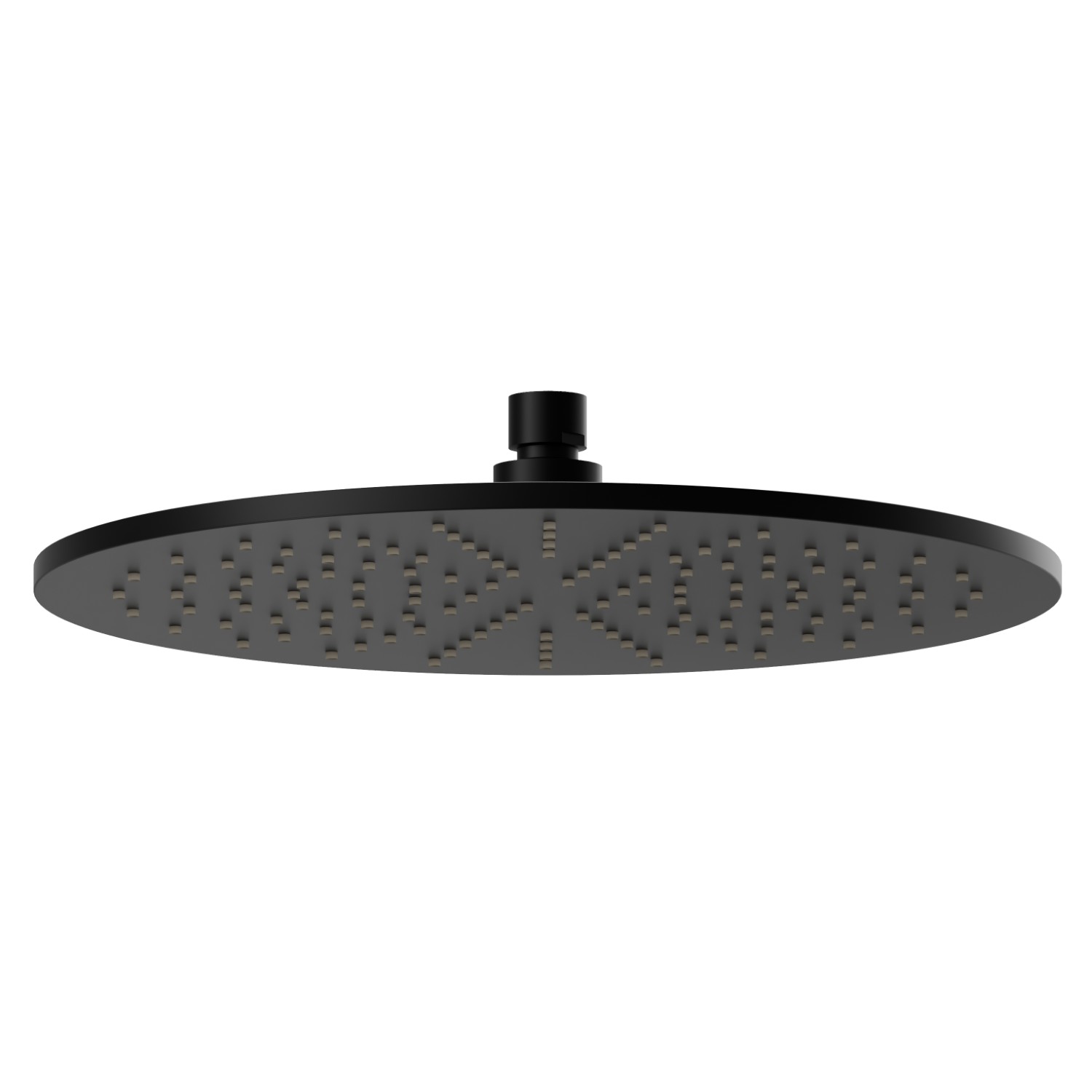 Checkable, round head shower, with raining jet.
H. 8 mm. ø 300 mm - finish Matt Black