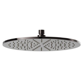 Checkable, round head shower, with raining jet.
H. 8 mm. ø 300 mm - finish PVD Gun Metal