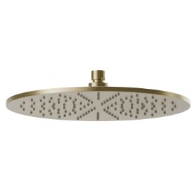 Checkable, round head shower, with raining jet.
H. 8 mm. ø 300 mm - finish PVD Brushed Gold