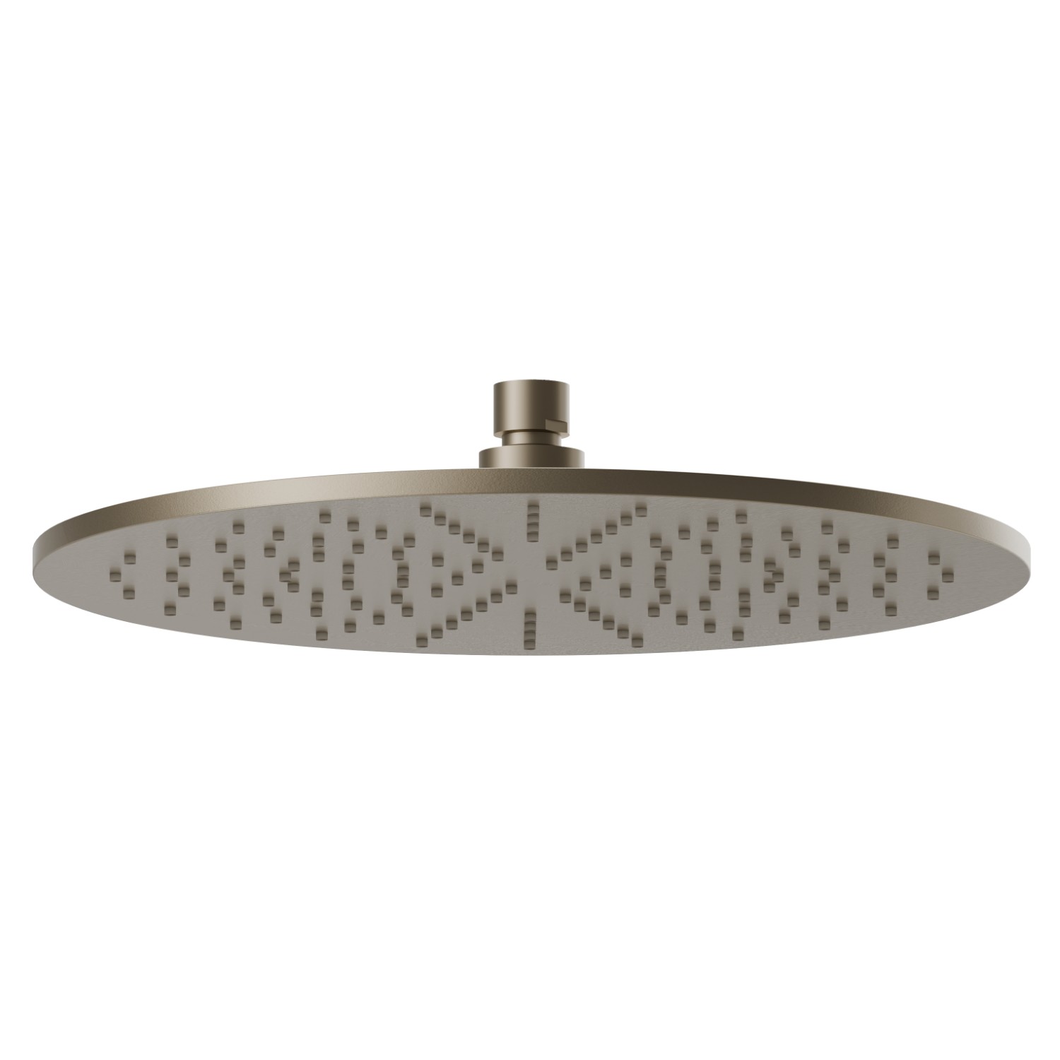 Checkable, round head shower, with raining jet.
H. 8 mm. ø 300 mm - finish Gold Satin