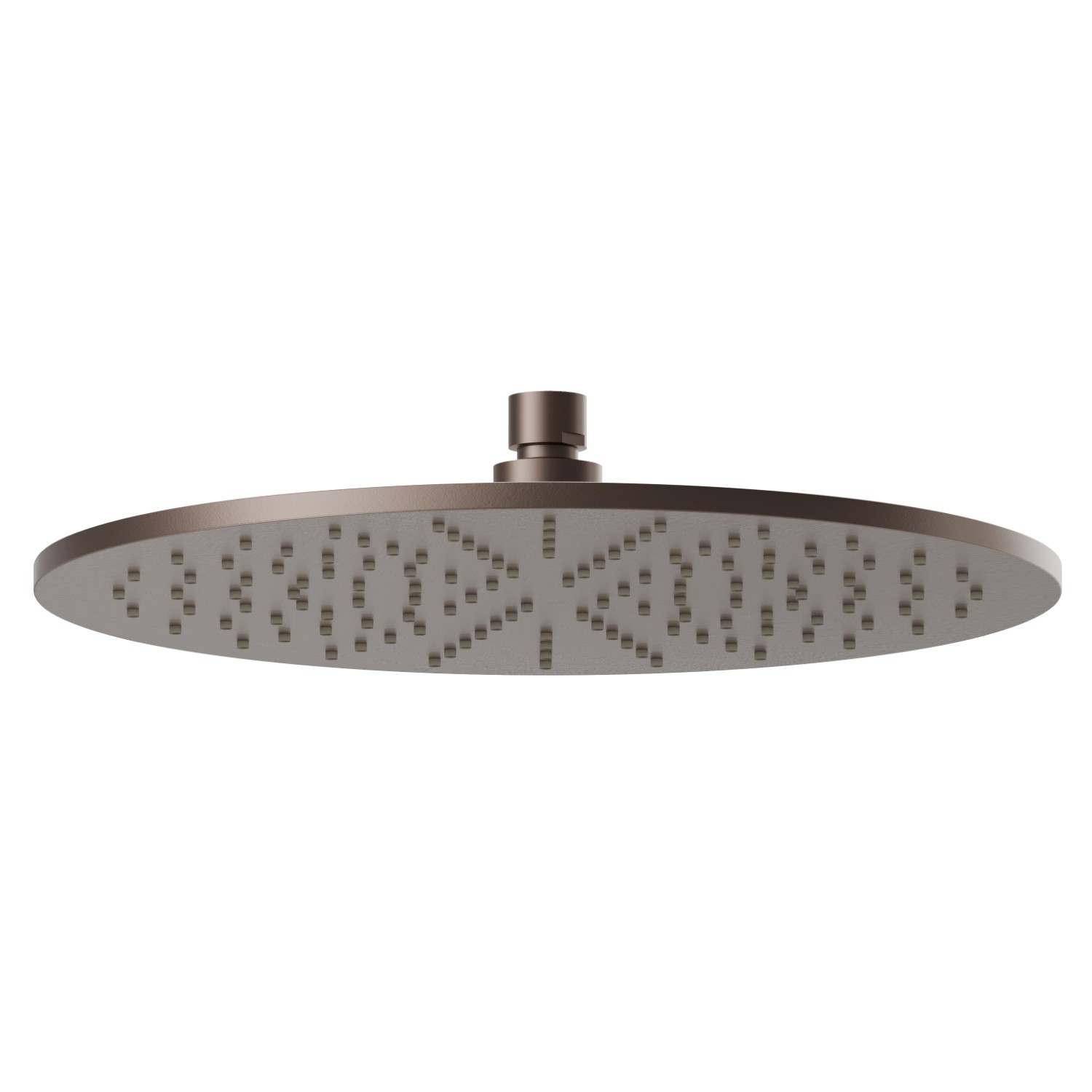Checkable, round head shower, with raining jet.
H. 8 mm. ø 300 mm - finish Copper Glossy