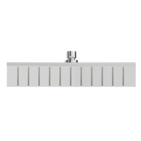 Soffione quadro con getto a pioggia.
H. 8 mm. 300x300 mm. - finitura Cromo