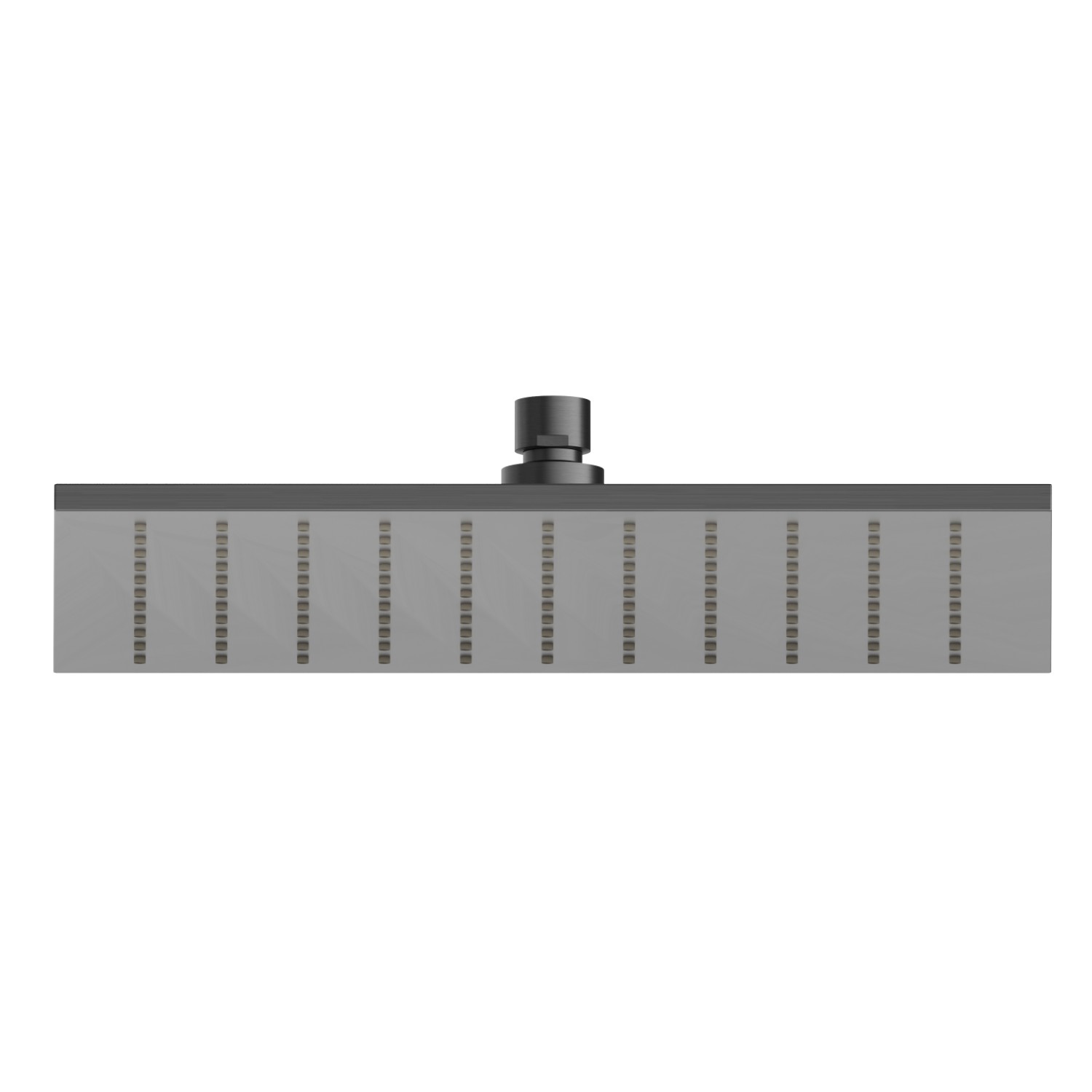 Quadratischer Duschkopf mit Regenstrahl.
H. 8 mm. - 300x300 mm - oberfläche PVD  Gun Metal gebürstet