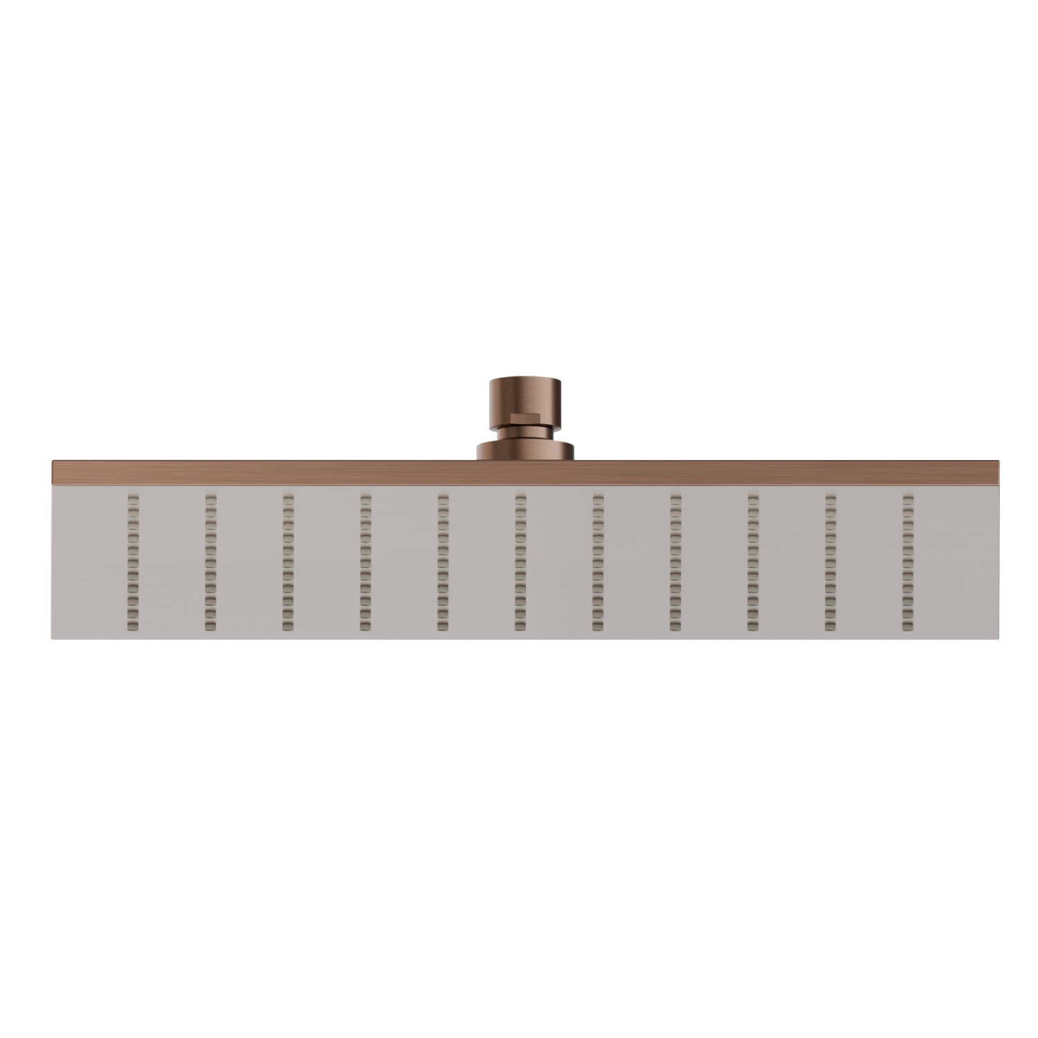 Quadratischer Duschkopf mit Regenstrahl.
H. 8 mm. - 300x300 mm - oberfläche PVD  Copper Bronze gebürstet