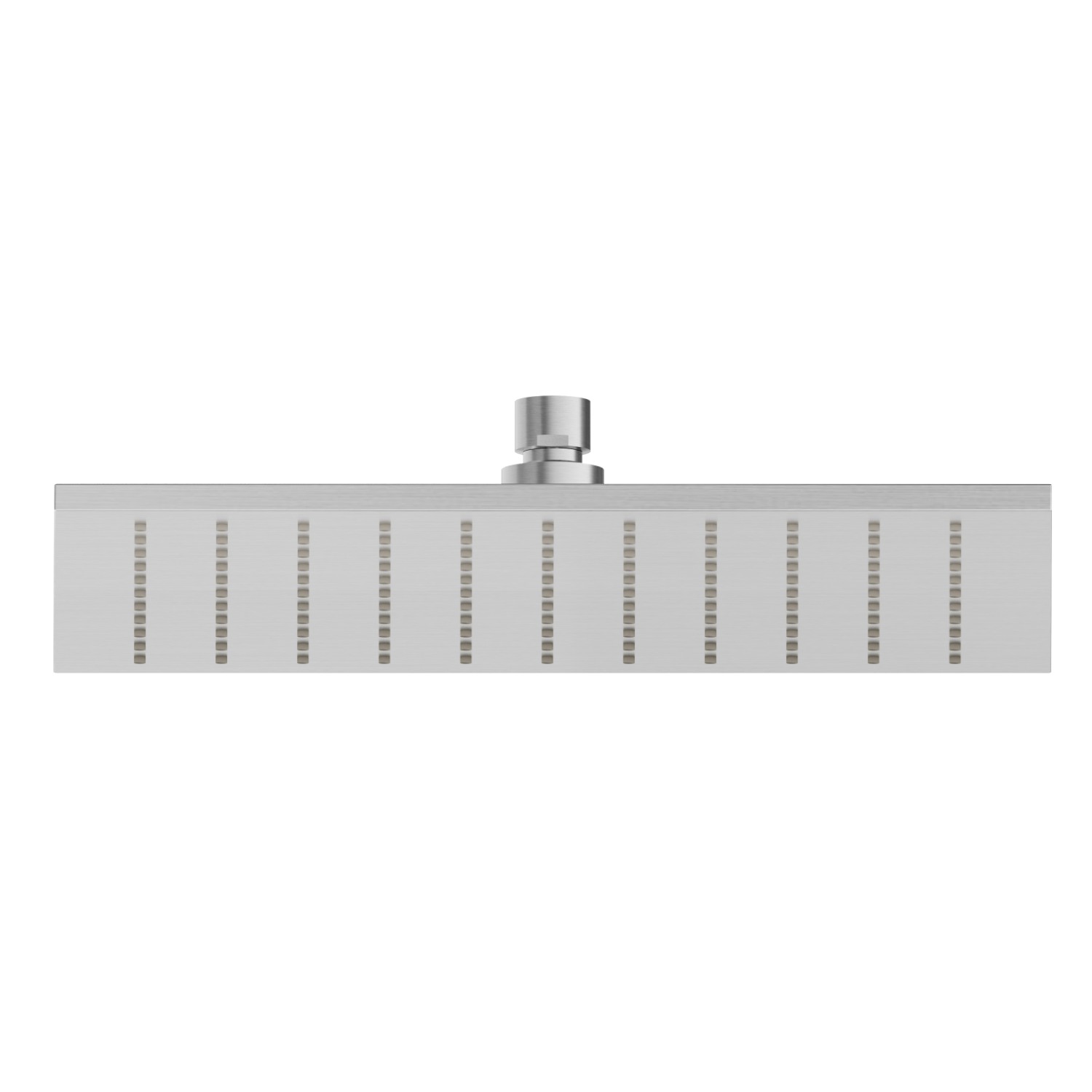 Square head shower with raining jet.
H. 8 mm. 300x300 mm - finish Stainless Steel