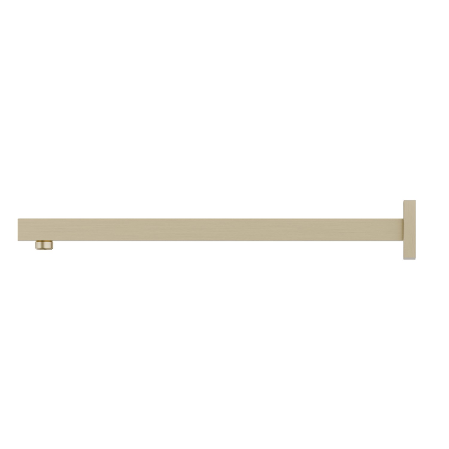 Braccio soffione a parete, quadro, in ottone.
L=420 mm. - finitura PVD Brushed Pale Gold