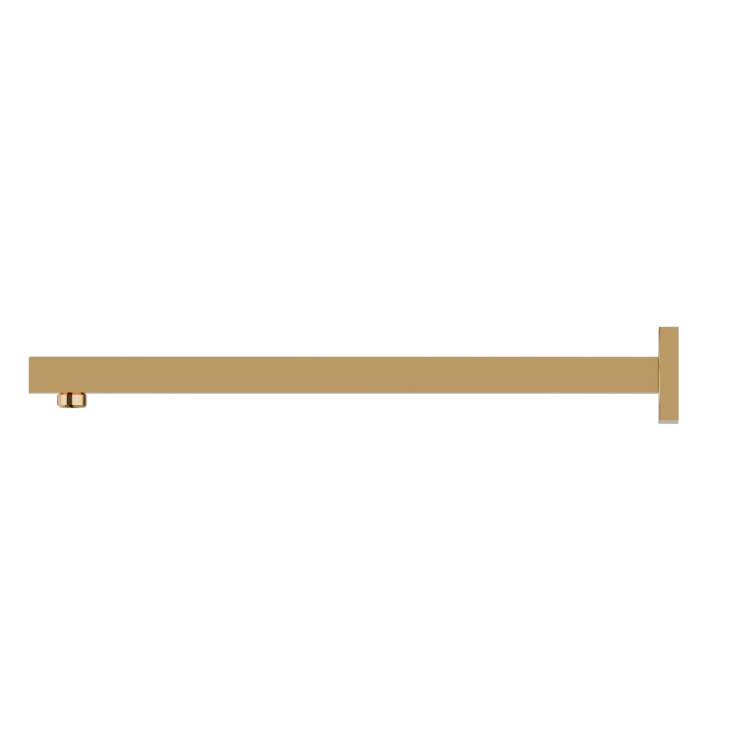 Braccio soffione a parete, quadro, in ottone.
L=420 mm. - finitura PVD Glossy Gold