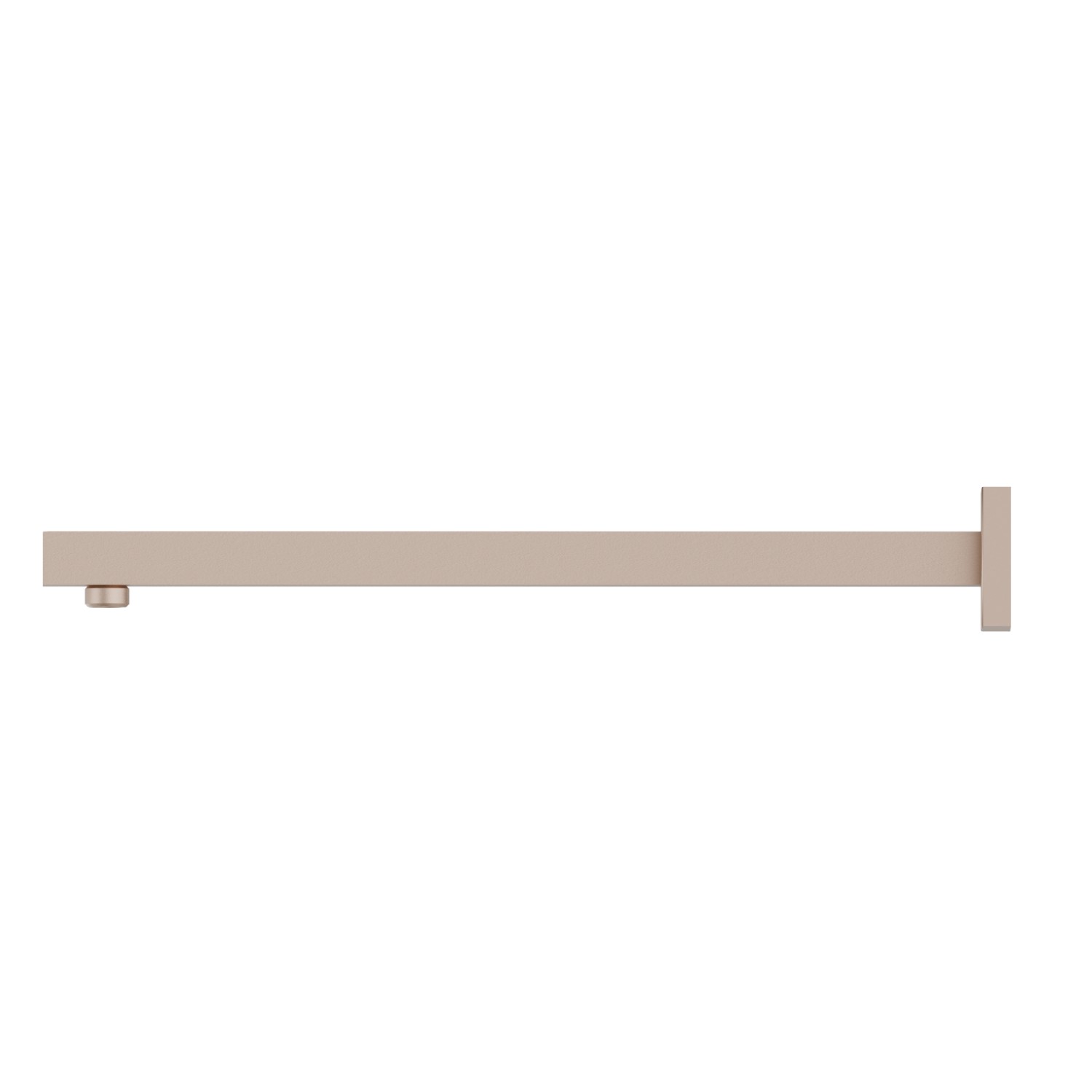 Wall-mounted shower arm, squared, in brass.
L=420 mm - finish Copper Satin
