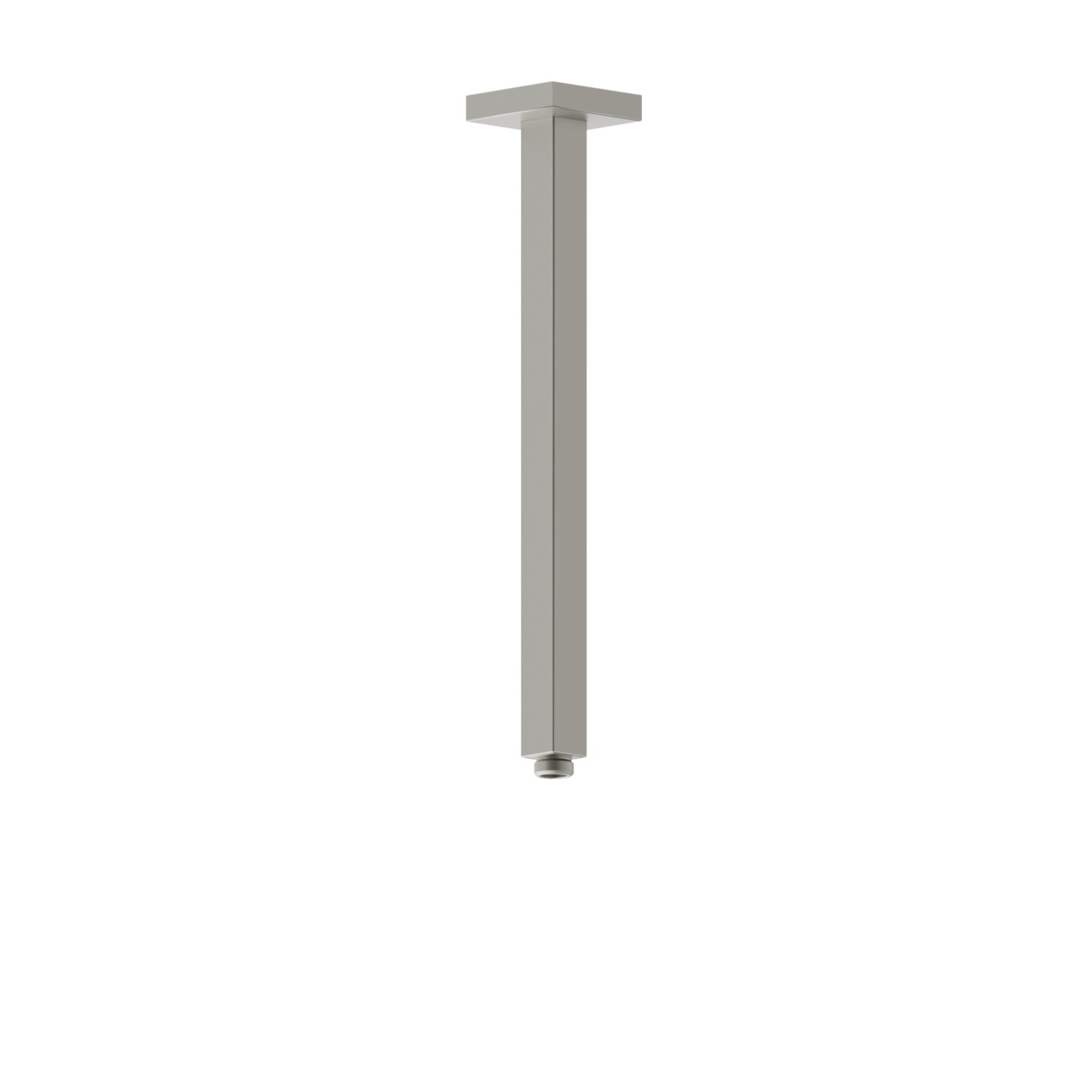 Braccio soffione a soffitto, quadro, in ottone.
L=350 mm. - finitura Titanium Satin
