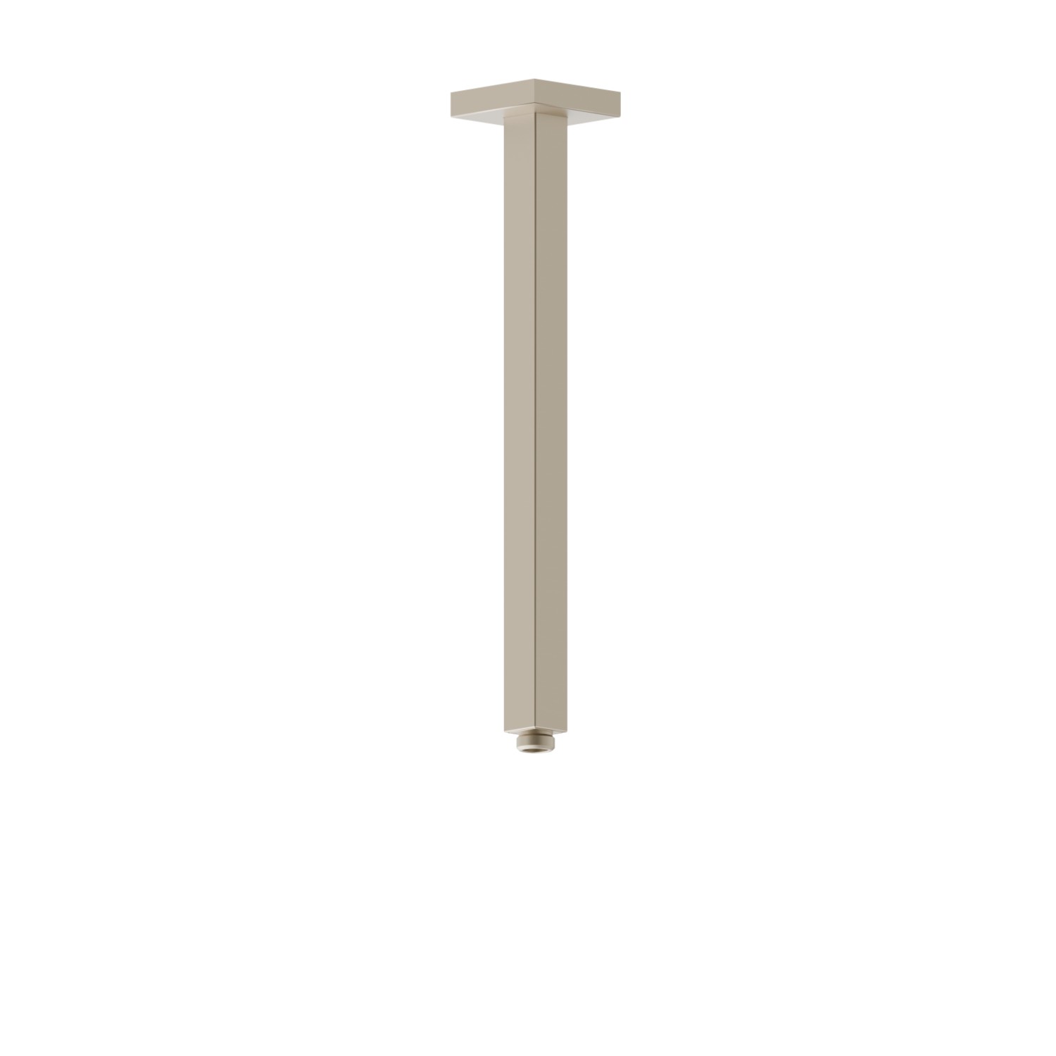 Braccio soffione a soffitto, quadro, in ottone.
L=350 mm. - finitura Gold Satin