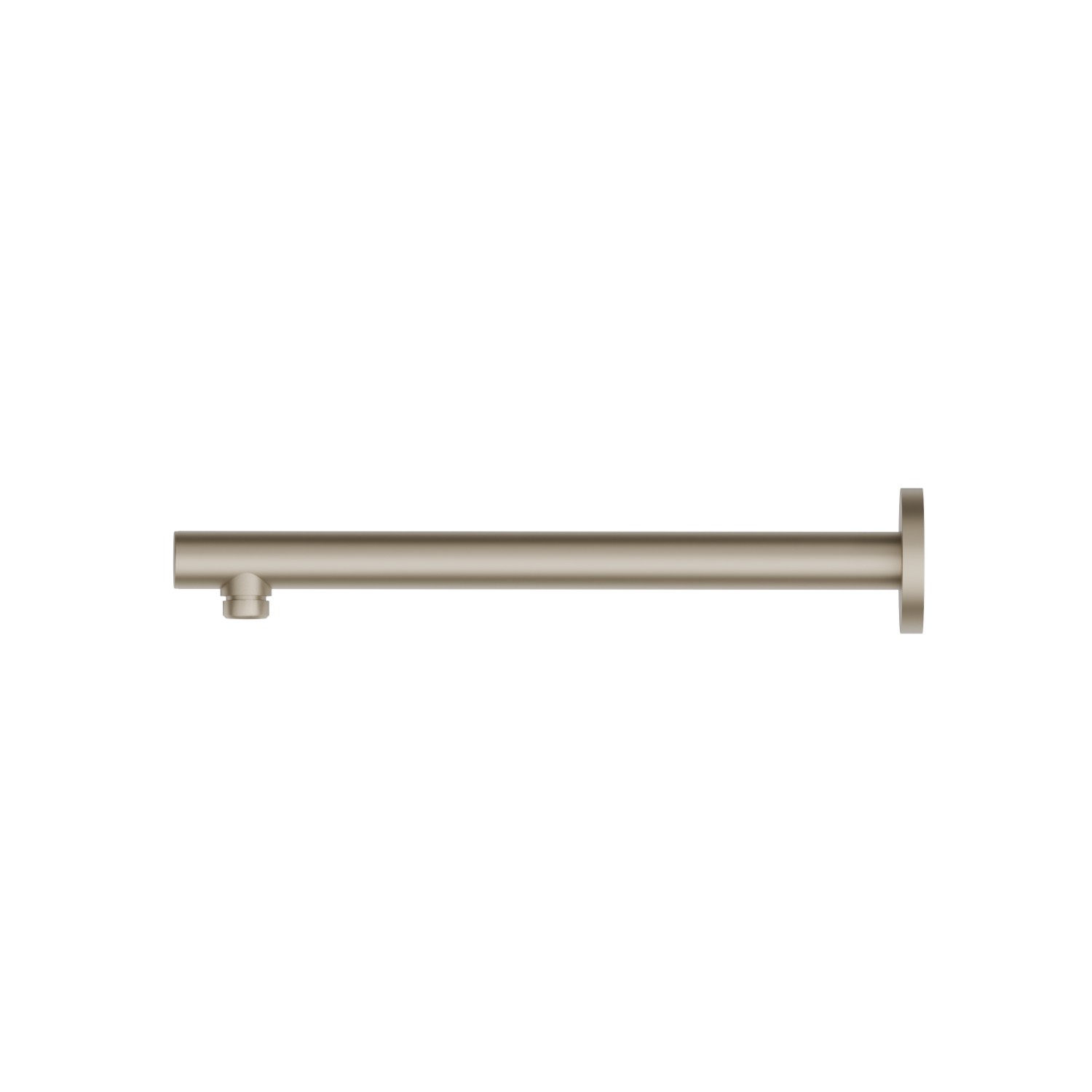 Braccio soffione a parete, tondo, in ottone.
L=300 mm. - finitura Gold Satin