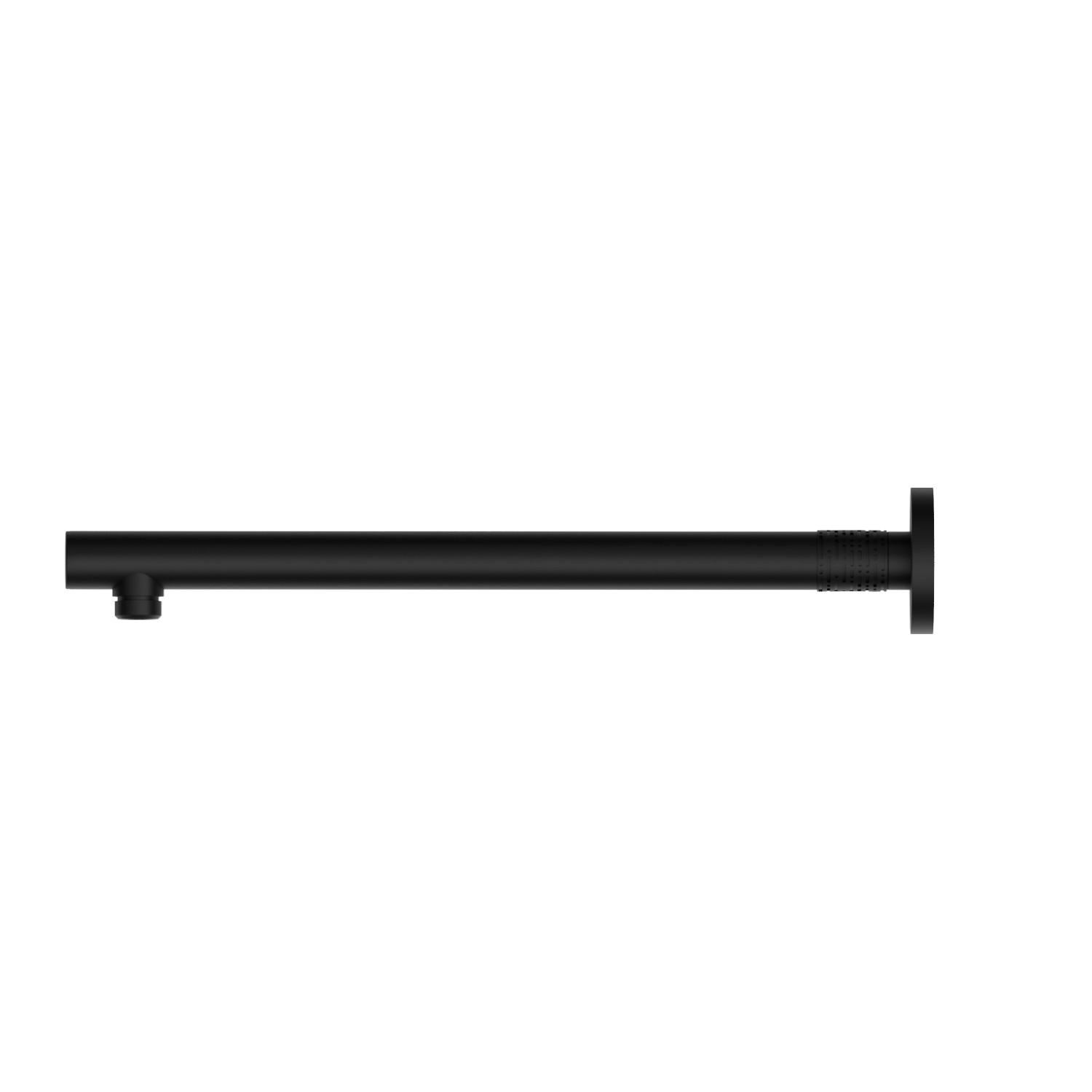 Wall-mounted brass shower arm, round. L=350 mm - finish Matt Black