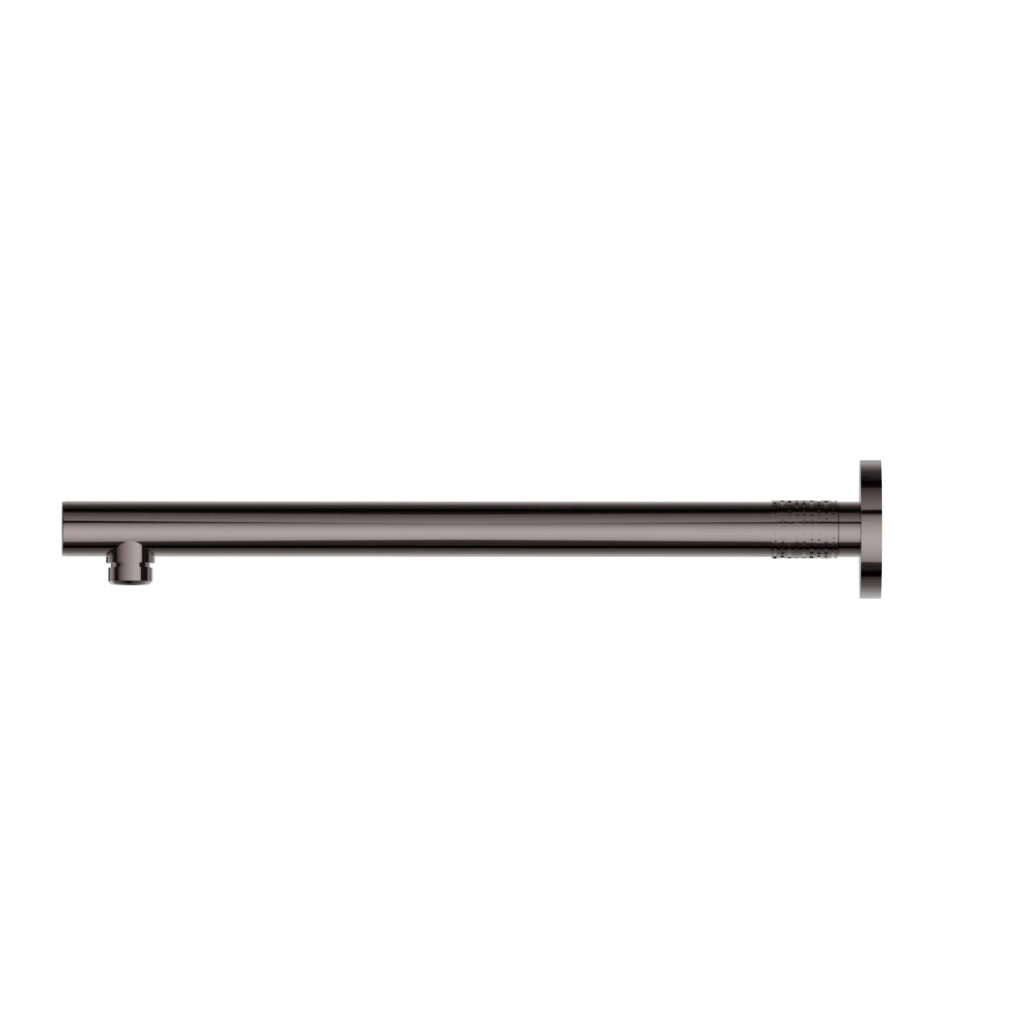Runder wandmontierter Duschkopfarm aus Messing. L=350 mm. LUXURY - oberfläche PVD Gun Metal