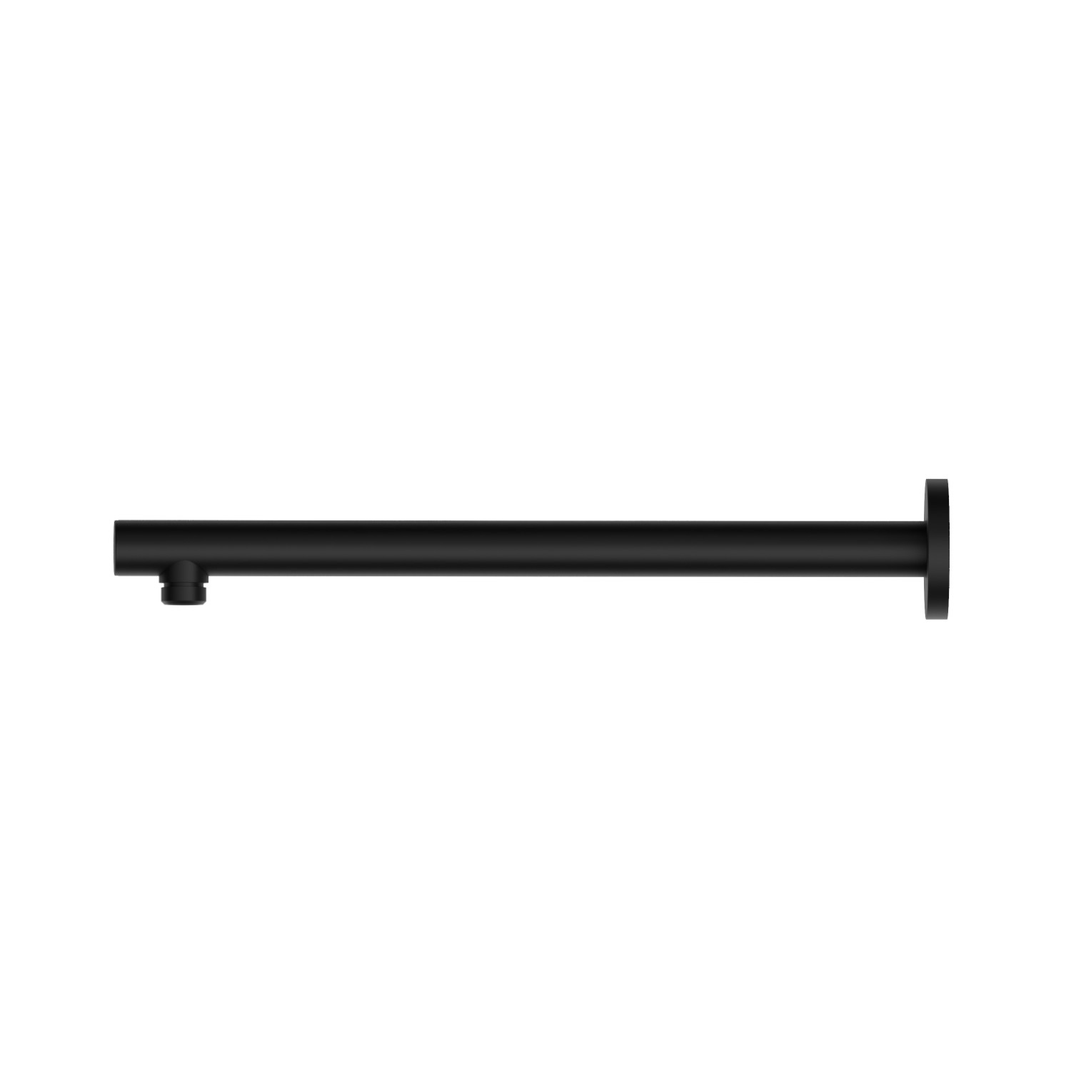 Wall-mounted brass shower arm, round. L=350 mm - finish Matt Black