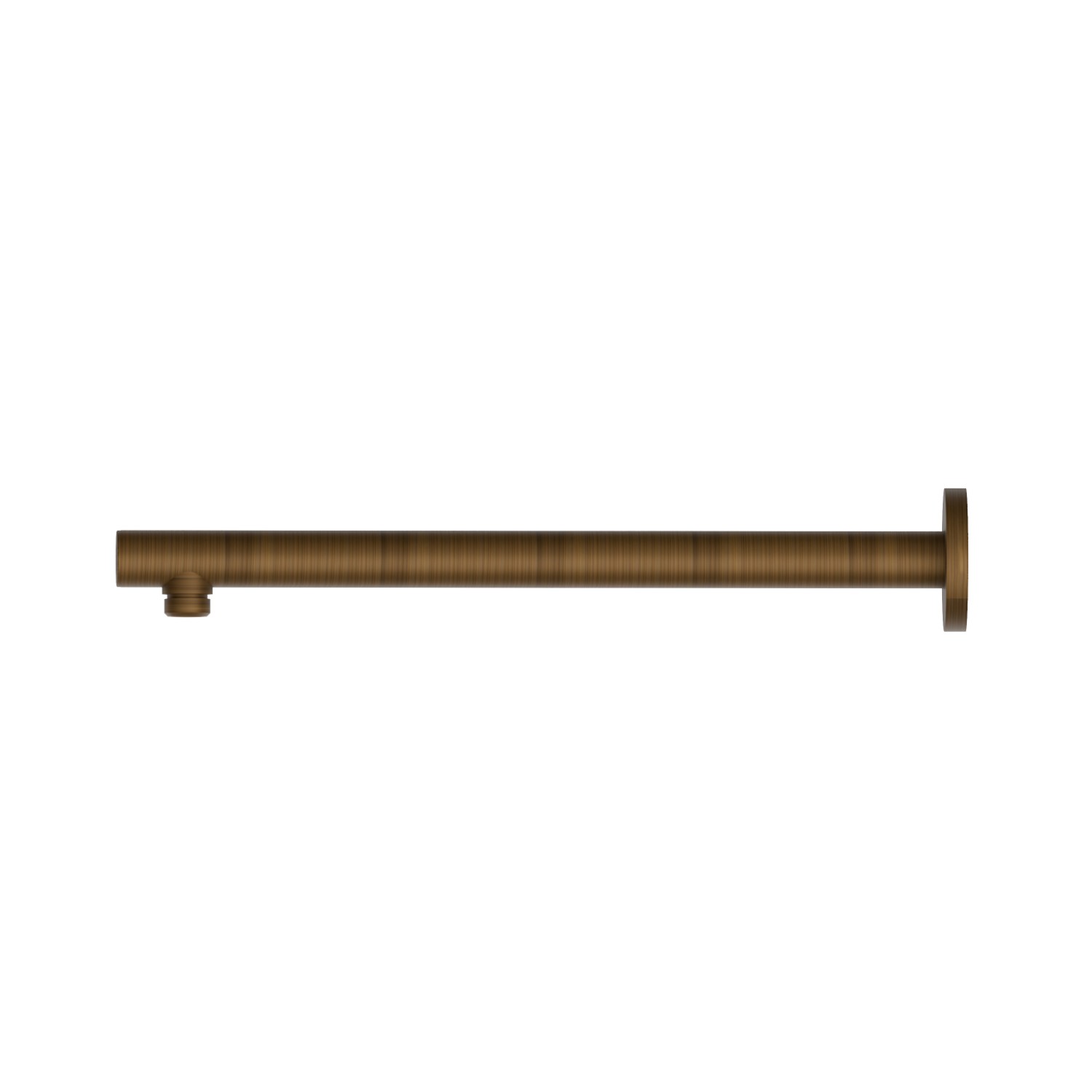 Wall-mounted brass shower arm, round. L=350 mm - finish Groove Bronze