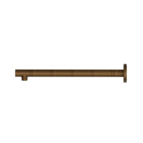 Wall-mounted brass shower arm, round. L=350 mm - finish Groove Bronze