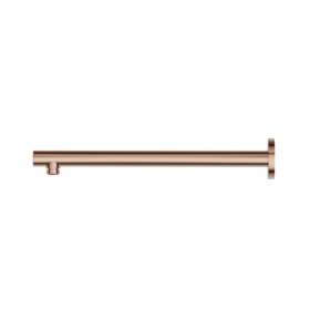 Wall-mounted brass shower arm, round. L=350 mm - finish PVD Copper Bronze