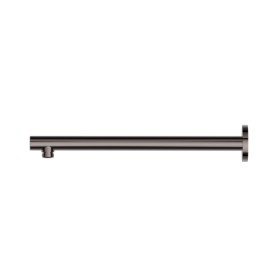 Wall-mounted brass shower arm, round. L=350 mm - finish PVD Gun Metal
