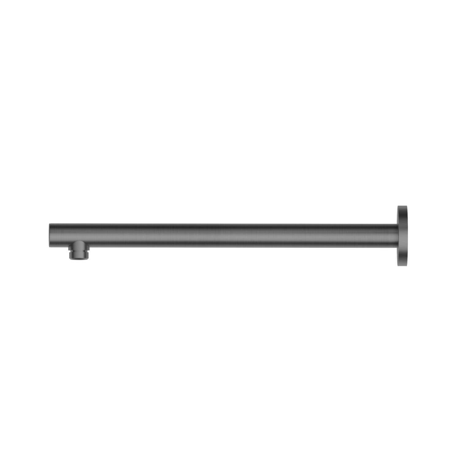 Wall-mounted brass shower arm, round. L=350 mm - finish PVD Brushed Gun Metal