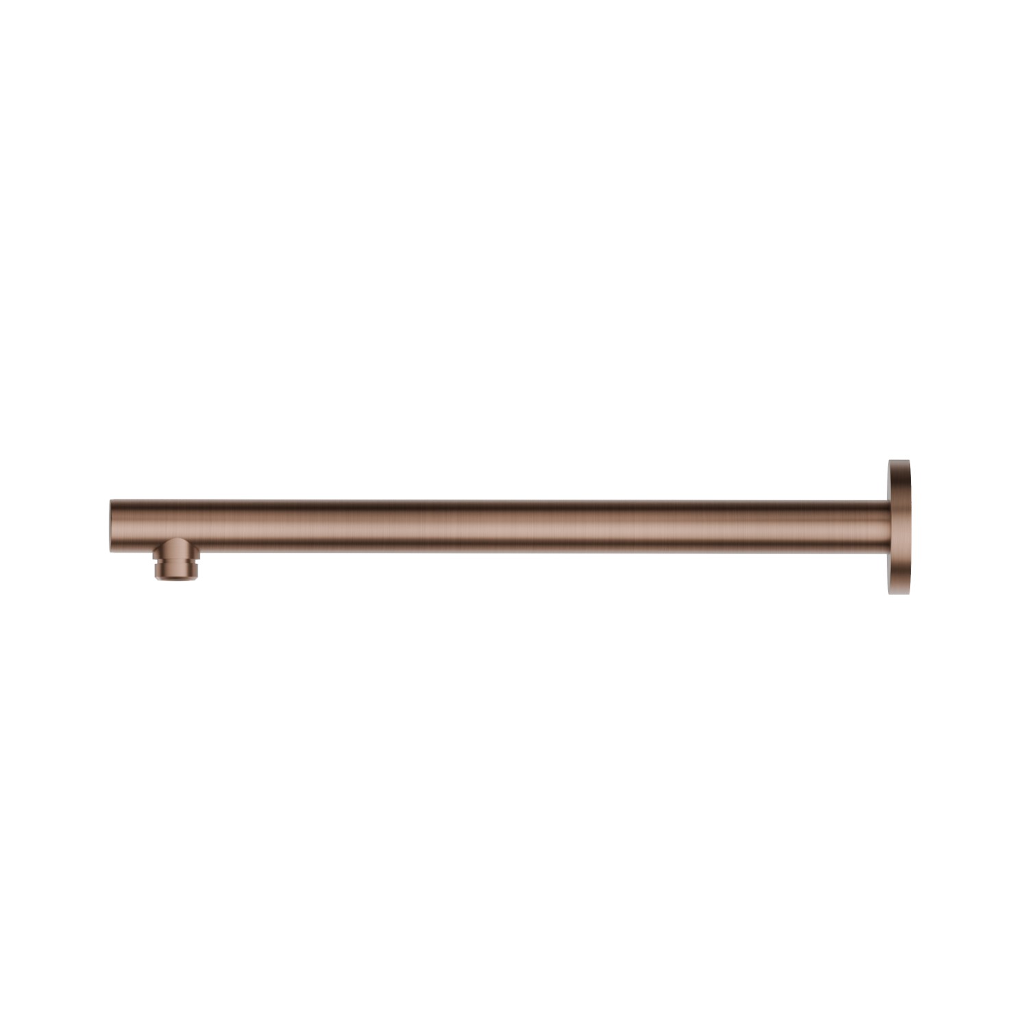 Wall-mounted brass shower arm, round. L=350 mm - finish PVD Brushed Copper Bronze