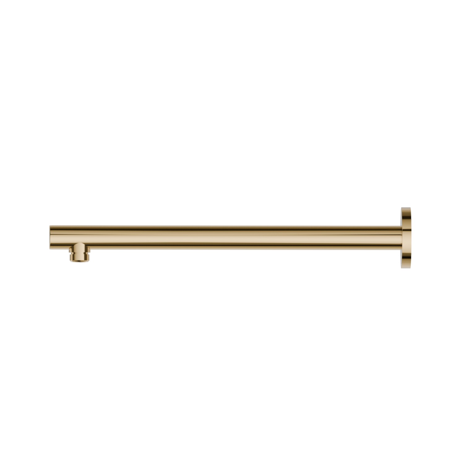 Wall-mounted brass shower arm, round. L=350 mm - finish PVD Glossy Gold