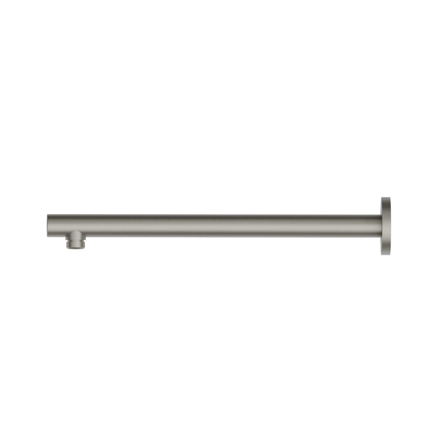 Wall-mounted brass shower arm, round. L=350 mm - finish Titanium Satin