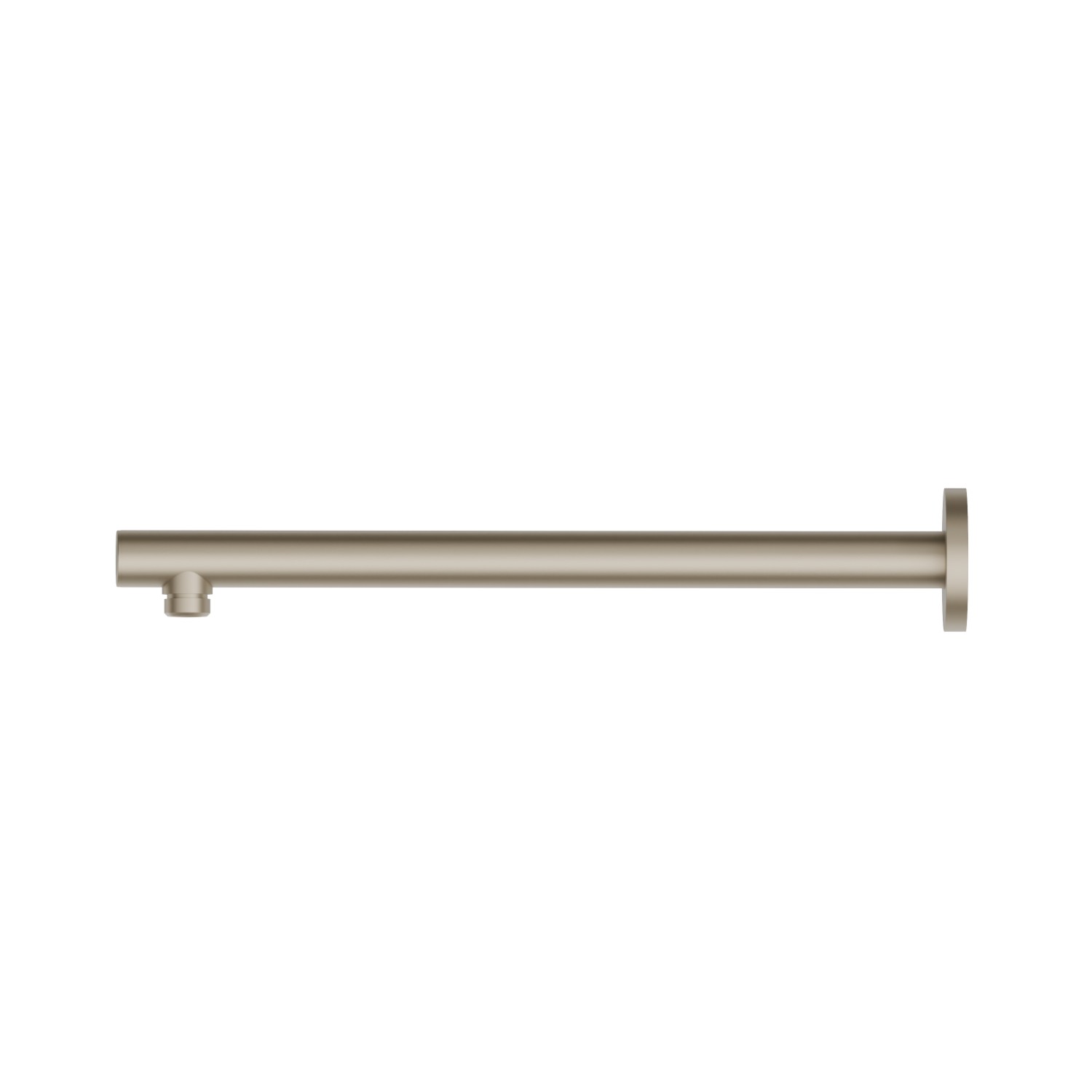 Wall-mounted brass shower arm, round. L=350 mm - finish Gold Satin