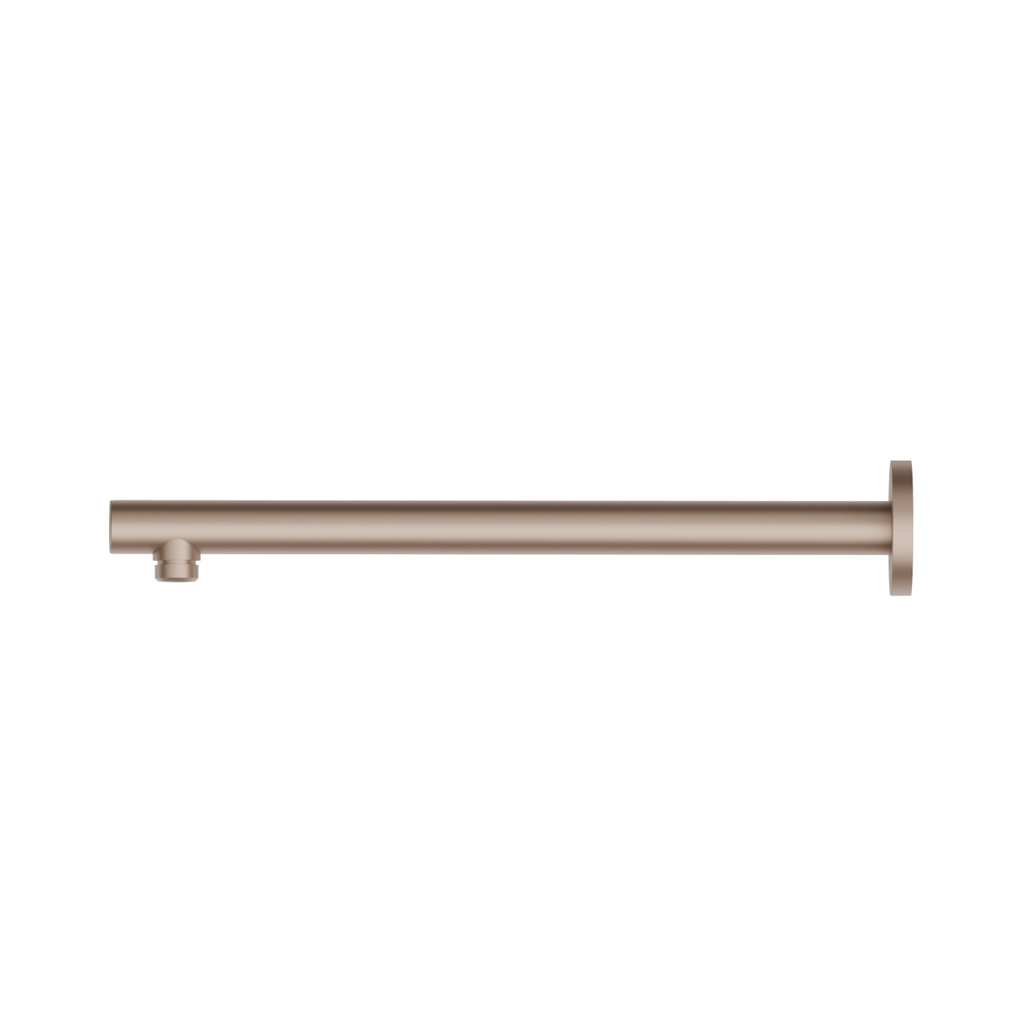 Wall-mounted brass shower arm, round. L=350 mm - finish Copper Satin