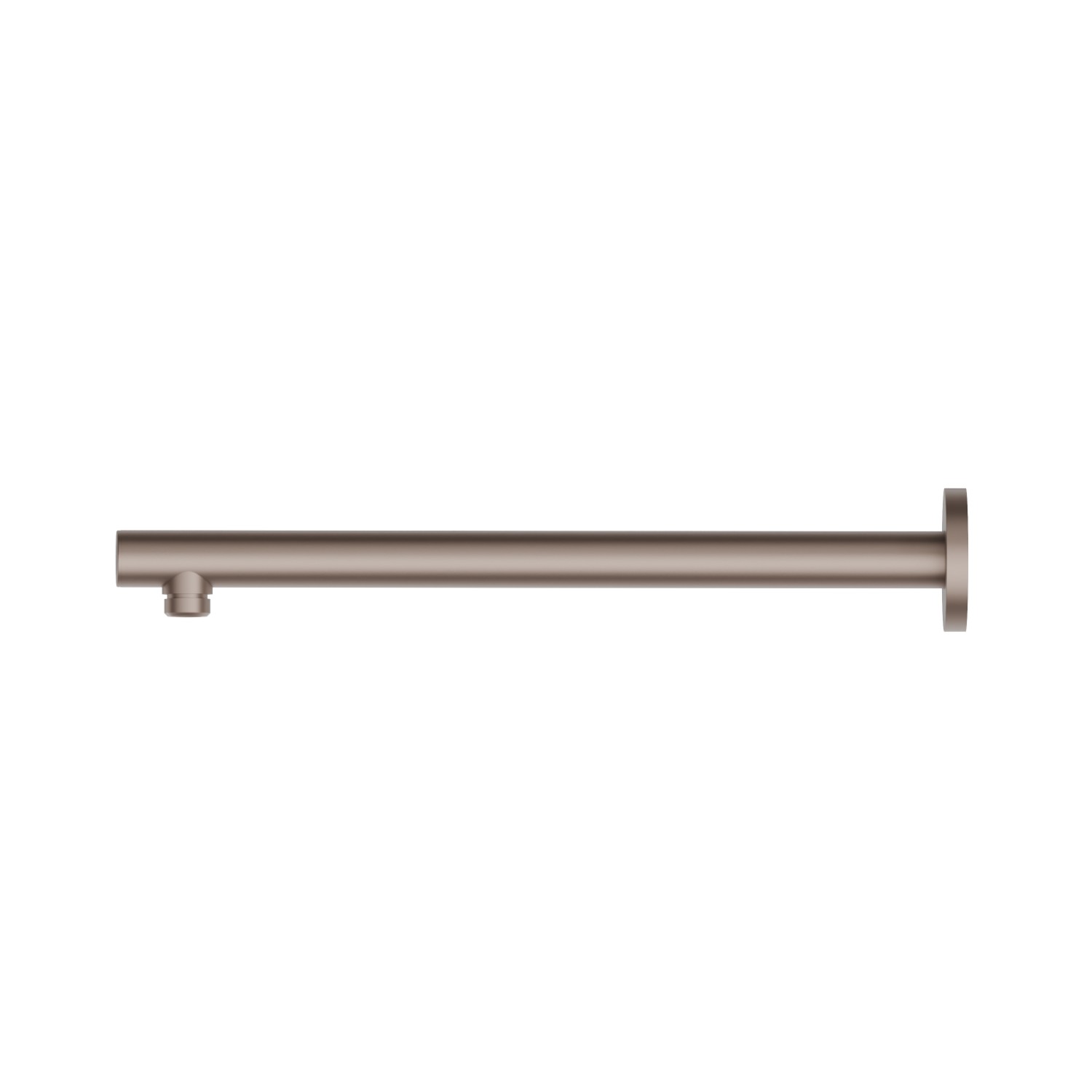 Wall-mounted brass shower arm, round. L=350 mm - finish Copper Glossy