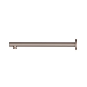 Wall-mounted brass shower arm, round. L=350 mm - finish Copper Glossy