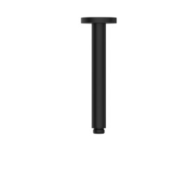 Ceiling-mounted brass shower arm, round. L=200 mm - finish Matt Black