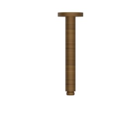 Ceiling-mounted brass shower arm, round. L=200 mm - finish Groove Bronze