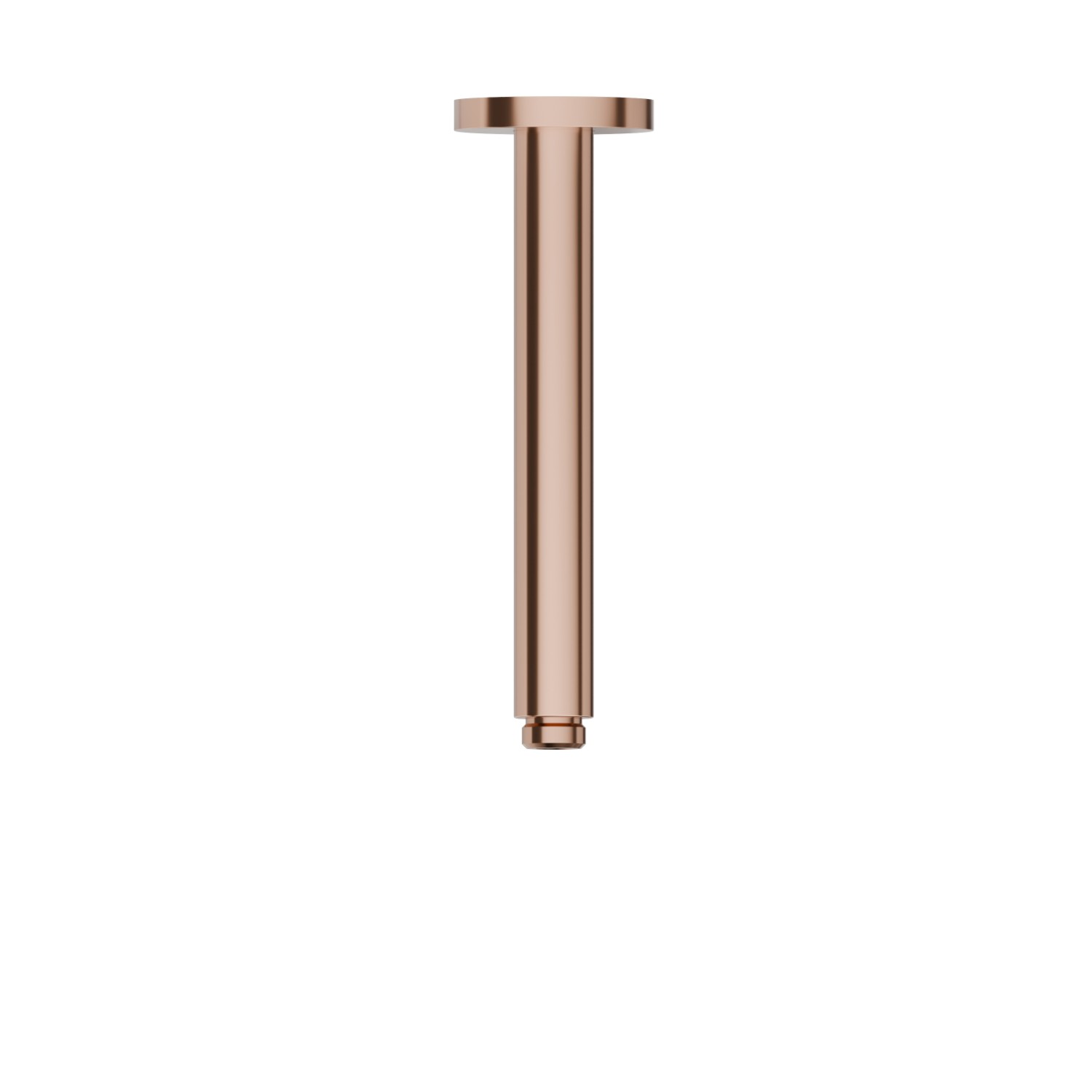 Ceiling-mounted brass shower arm, round. L=200 mm - finish PVD Copper Bronze
