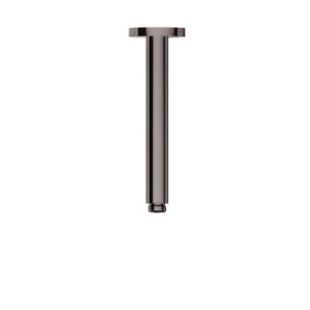 Ceiling-mounted brass shower arm, round. L=200 mm - finish PVD Gun Metal